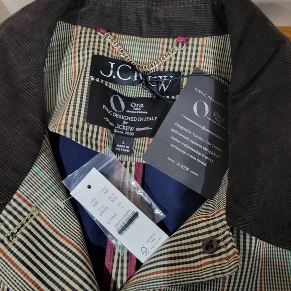 J Crew Barn Jacket™ in plaid double-faced cotton CM955 Size L NWT - Picture 7 of 9